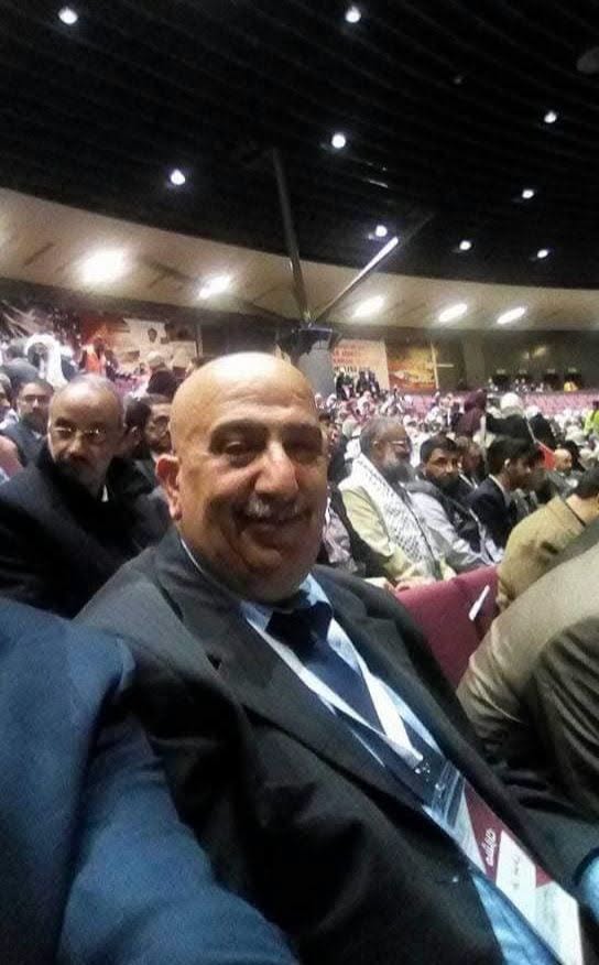 الأستاذ فايز السوطري خلال مشاركته في المؤتمر الوطني الشعبي لفلسطينيي الشتات